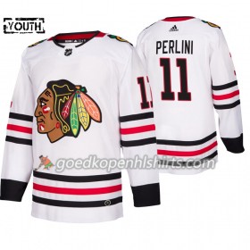 Chicago Blackhawks Brendan Perlini 11 Adidas 2019-2020 Wit Authentic Shirt - Kinderen